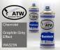 Preview: Chevrolet, Graphite Grey Effect, WA323N: 400ml Sprühdose + 400ml Klarlack - Set, von ATW Autoteile West.